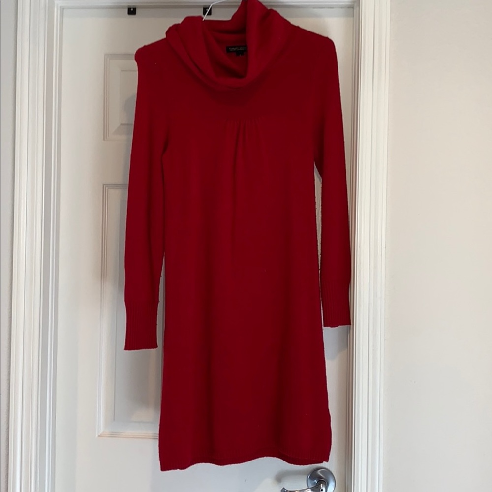 Banana Republic red sweater dress